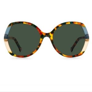 NWT CAROLINA HERRERA CH0051/S Sunglasses Green Havana
